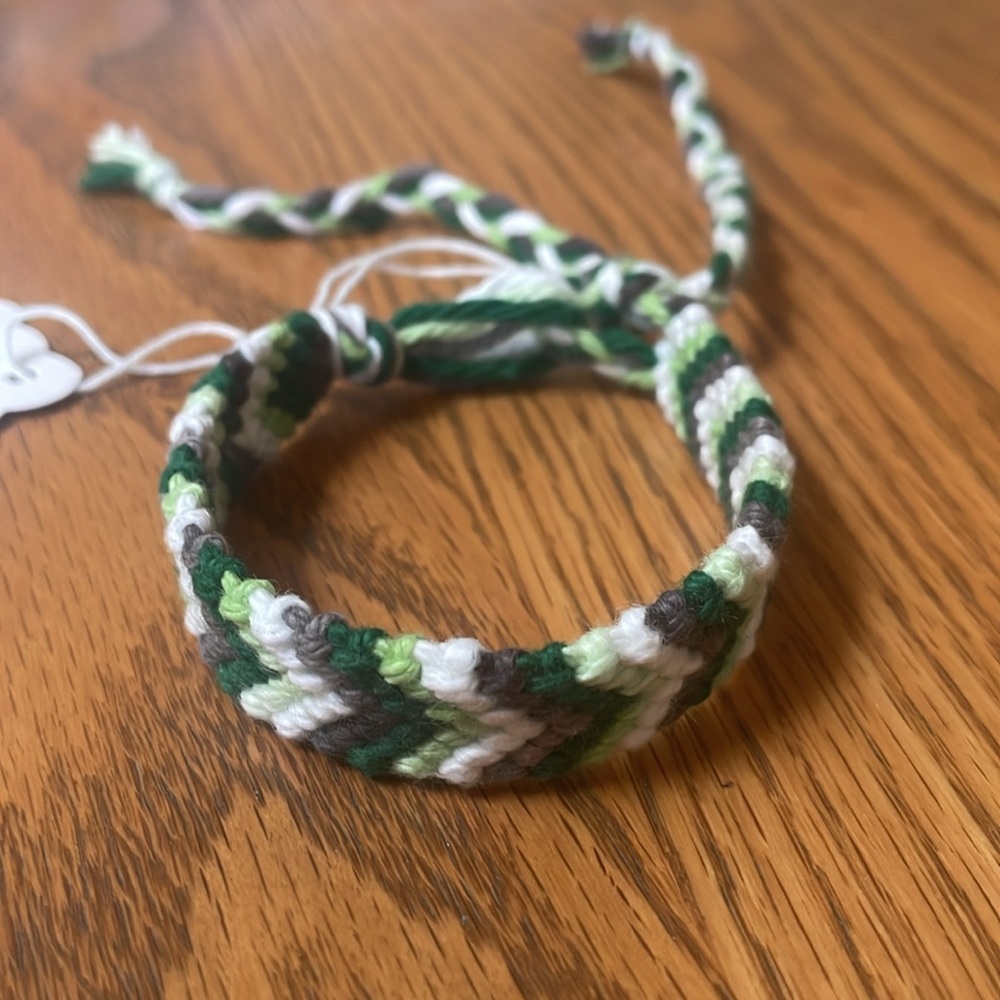 Bundle of Handwoven Green Bracelets - Picture 2 of 4